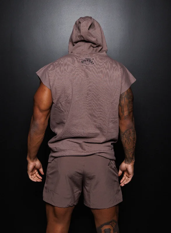 MAKE HISTORY - SLEEVELESS HOODIE - EARTH