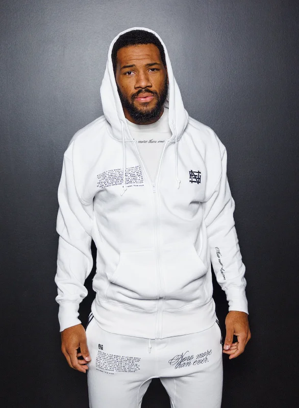 MORE THAN EVER ZIP UP - WHITE