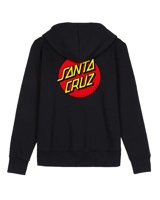 Classic Dot Chest Hoodie in Black