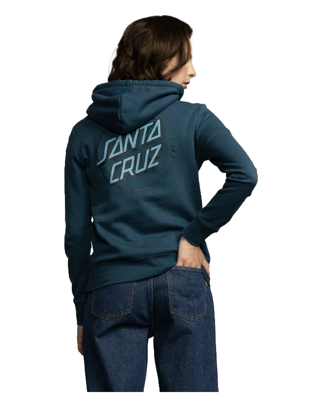 Partial Dot Hoodie in Tidal Teal