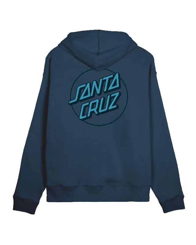 Partial Dot Hoodie in Tidal Teal