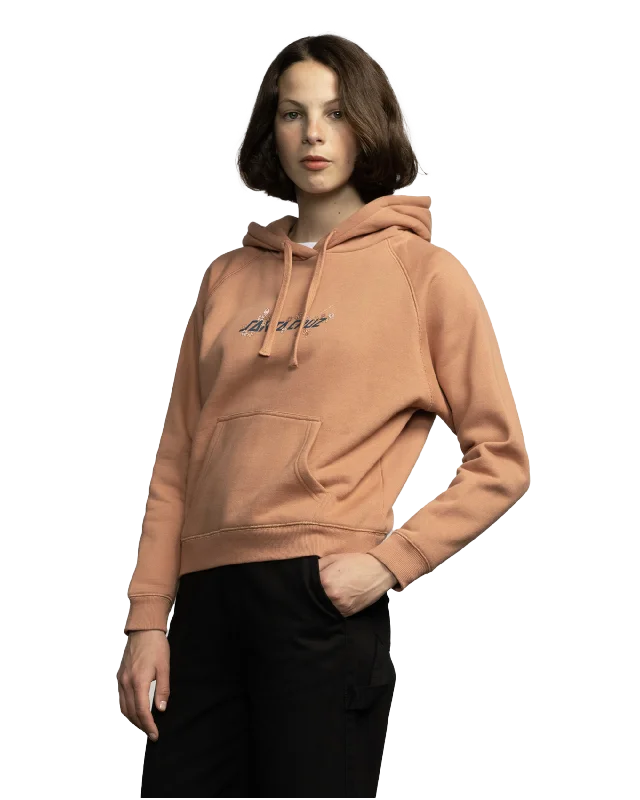 Sage Strip Front Hoodie in Clay