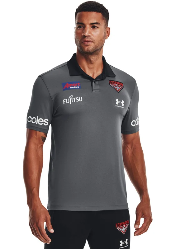 Under Armour Essendon Fc Mens Graphite Team Polo <br> 1374790 014