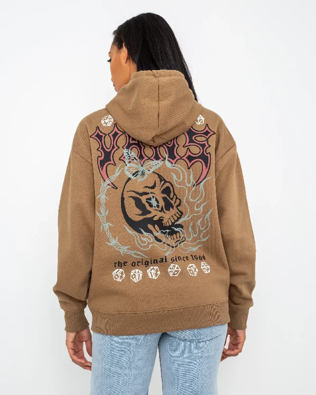 Skull Hoodie in Otter