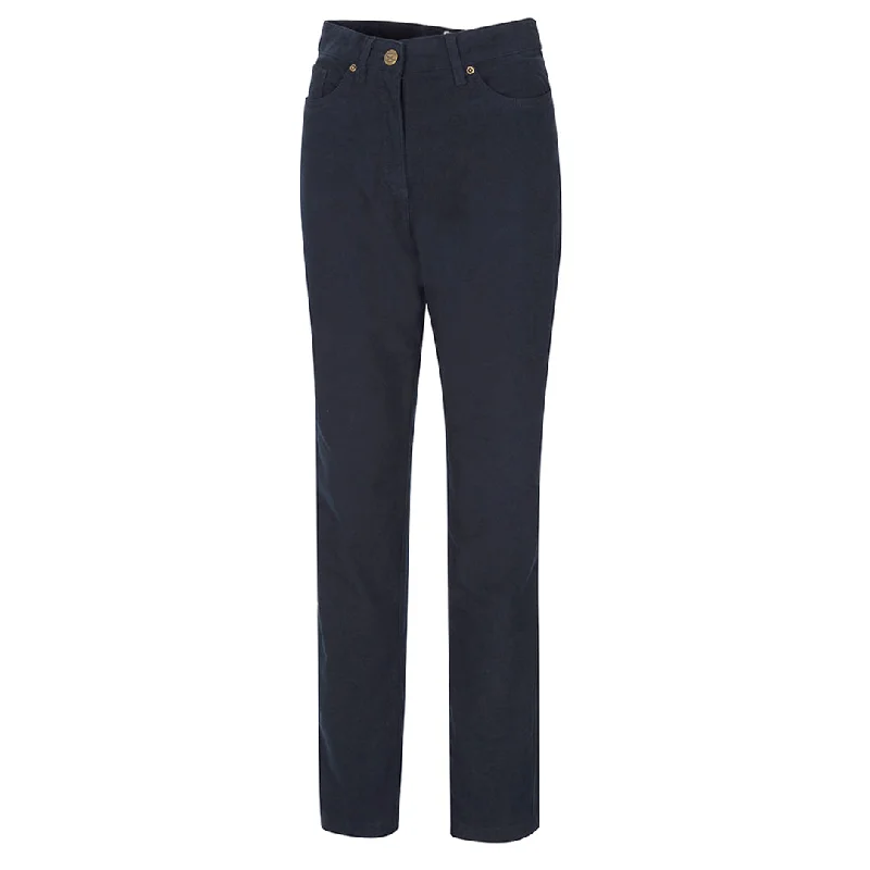 Catrine Ladies Technical Stretch Moleskin Jeans - Midnight Navy by Hoggs of Fife