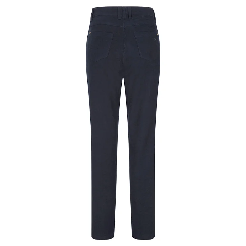 Catrine Ladies Technical Stretch Moleskin Jeans - Midnight Navy by Hoggs of Fife