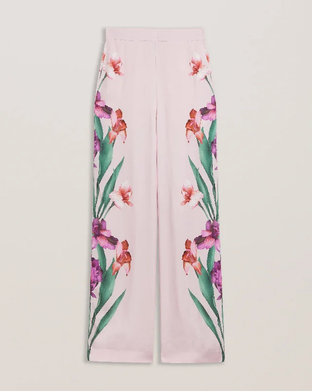 Salca Printed Wide Leg Trousers Lt-Pink