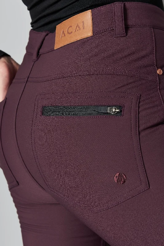 Thermal Skinny Outdoor Trousers - Aubergine