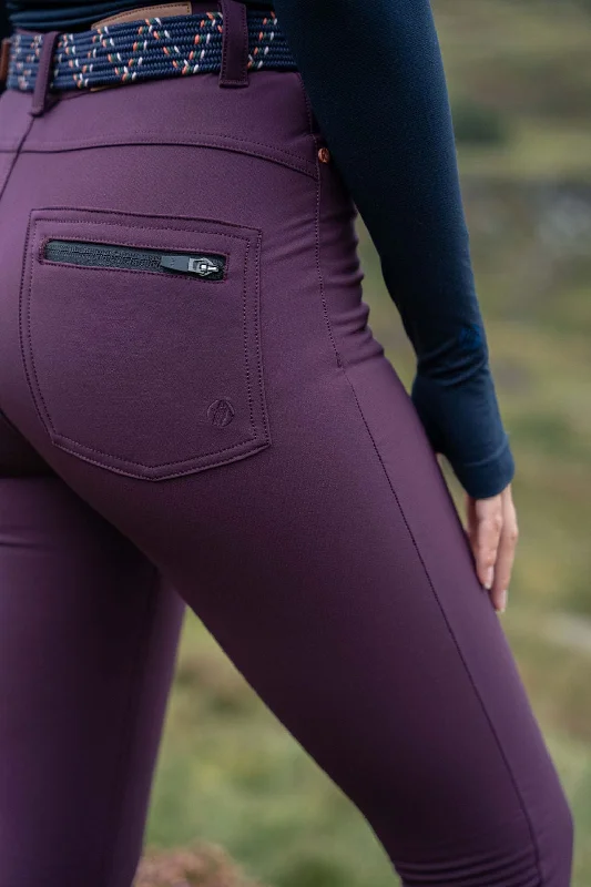 Thermal Skinny Outdoor Trousers - Aubergine