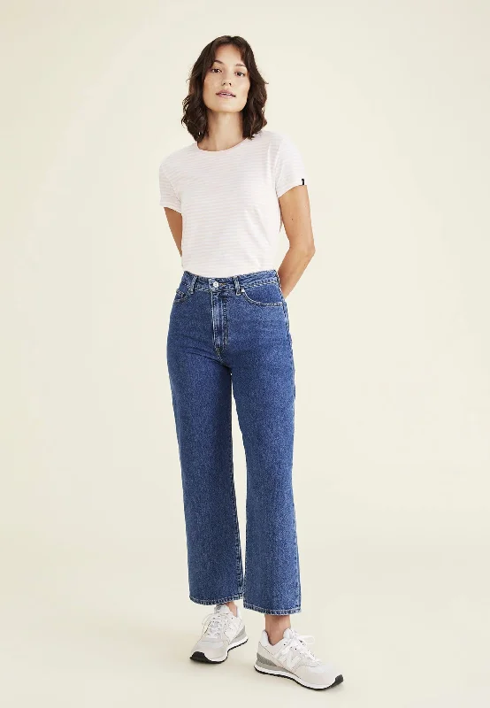 Women's Straight Fit High Jean Cut Pants