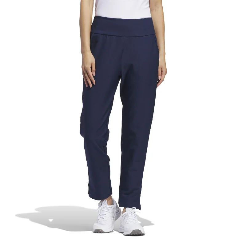 Womens Ultimate365 Regular Fit Solid Ankle Trousers Navy - 2024