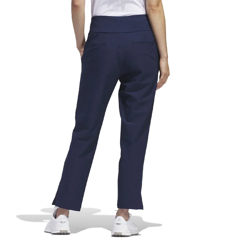 Womens Ultimate365 Regular Fit Solid Ankle Trousers Navy - 2024