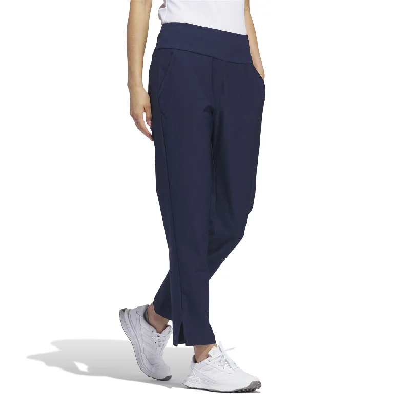 Womens Ultimate365 Regular Fit Solid Ankle Trousers Navy - 2024