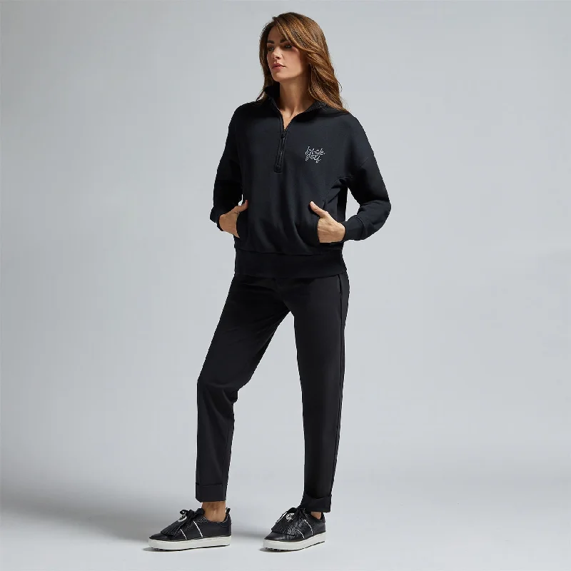 Womens Warp Knit Jogger Pants Onyx - AW24