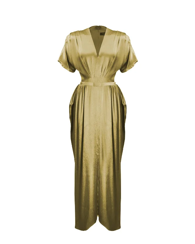 1940s Darnell Evening Gown - Gold Tunics Top rated