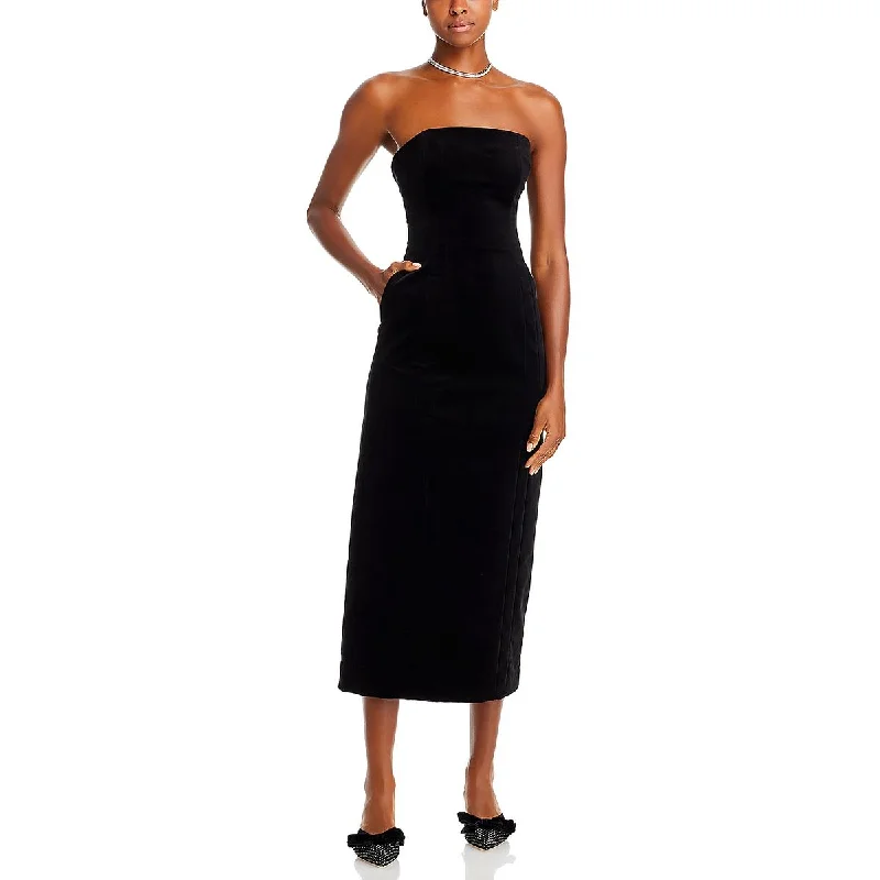 A.L.C. Womens Elizabeth Faux Suede Midi Cocktail And Party Dress Tunics Lace romantic A.L.C. Womens Elizabeth Faux Suede Midi Cocktail And Party Dress Tunics Lace romantic