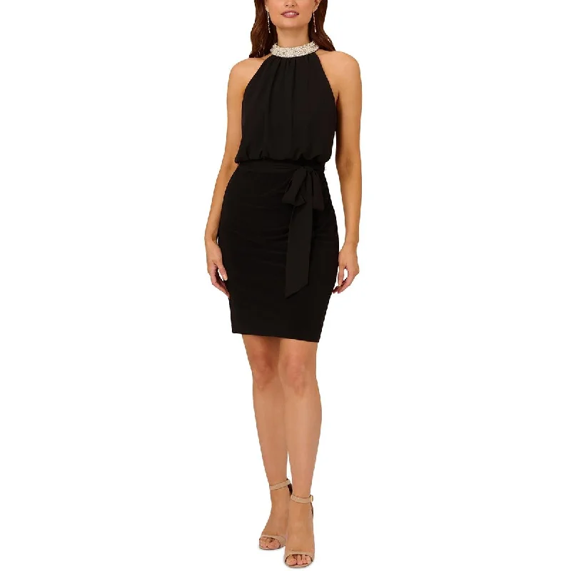 Adrianna Papell Womens Chiffon Halter Cocktail And Party Dress Tunics Practical easy-care Adrianna Papell Womens Chiffon Halter Cocktail And Party Dress Tunics Practical easy-care