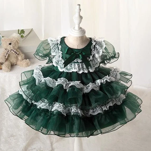 Baby Girl Summer Princess Party Dress Flowers Puffy Birthday Cake Dress Satin Halter Glamorous Baby Girl Summer Princess Party Dress Flowers Puffy Birthday Cake Dress Satin Halter Glamorous