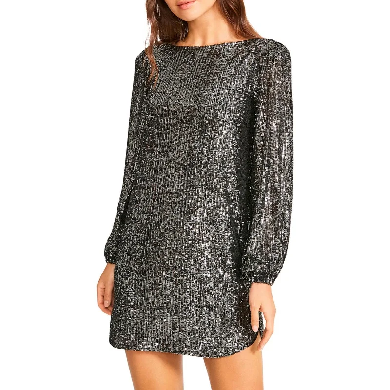 BB Dakota by Steve Madden Womens Delorean Sequined Mini Cocktail and Party Dress Tunics Evening elegant BB Dakota by Steve Madden Womens Delorean Sequined Mini Cocktail and Party Dress Tunics Evening elegant