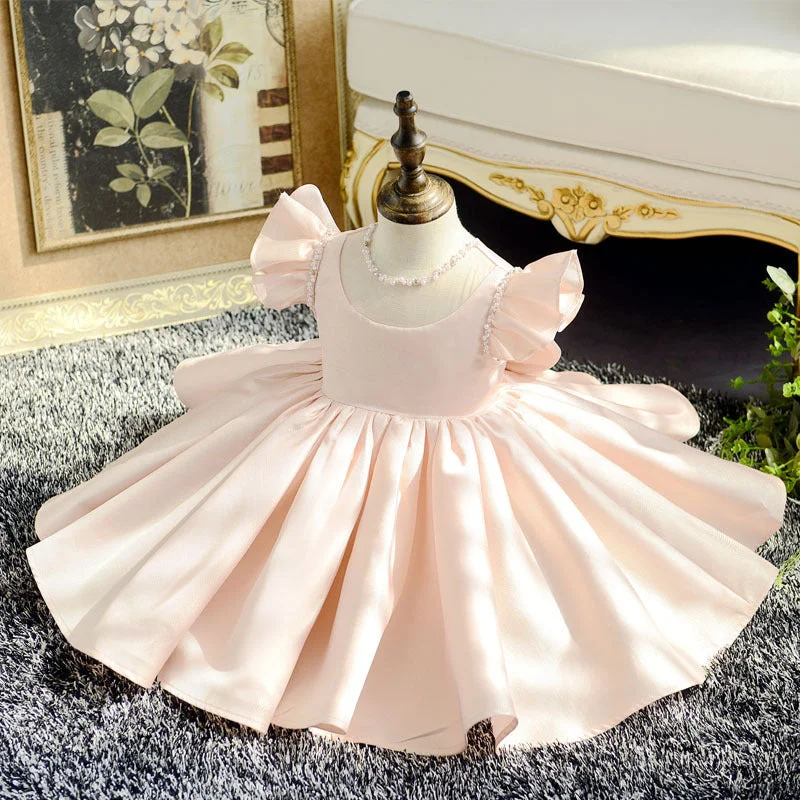 Baby Girl Prom Dresses Toddler Summer Cute Bow-knot Birthday Party Dress empire Waist empire Baby Girl Prom Dresses Toddler Summer Cute Bow-knot Birthday Party Dress empire Waist empire