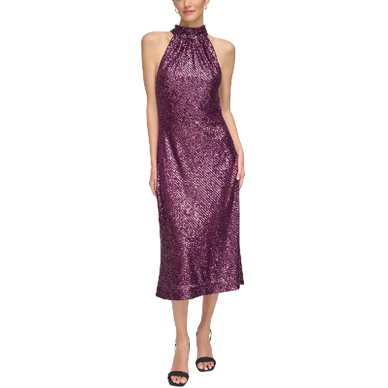 Calvin Klein Womens Midi Halter Cocktail And Party Dress Tunics Running lightweight
