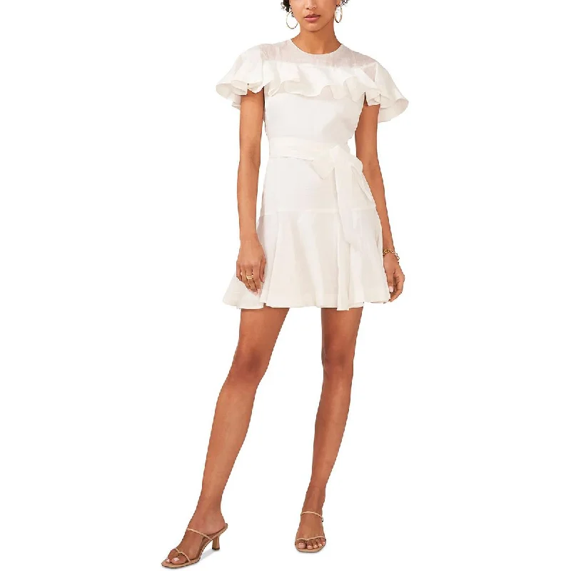 CeCe Womens Ruffled Mini Cocktail And Party Dress Tunics Favorite customer