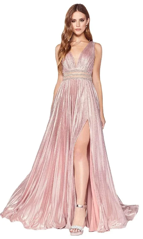 Cinderella Divine - CJ537 Plunging Neckline Evening Gown Tunics Hiking breathable