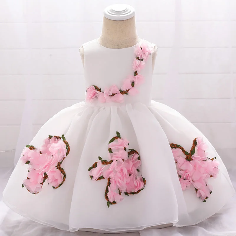 Flower Girl Dress Toddler Summer Princess Dress Sleeveless Petal Formal Party Dress Tunics Office stylish Flower Girl Dress Toddler Summer Princess Dress Sleeveless Petal Formal Party Dress Tunics Office stylish