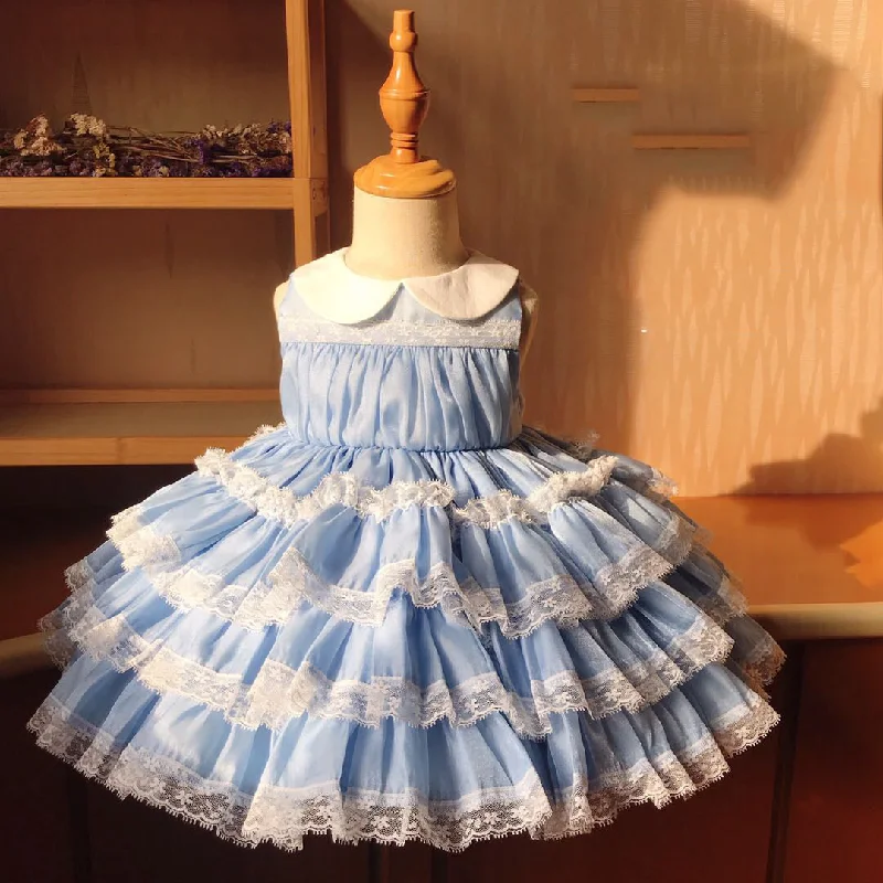 Baby Girl Dress Toddler Summer Doll Collar Cake Fluffy Princess Communion Party Dress Tunics Chinos classic Baby Girl Dress Toddler Summer Doll Collar Cake Fluffy Princess Communion Party Dress Tunics Chinos classic
