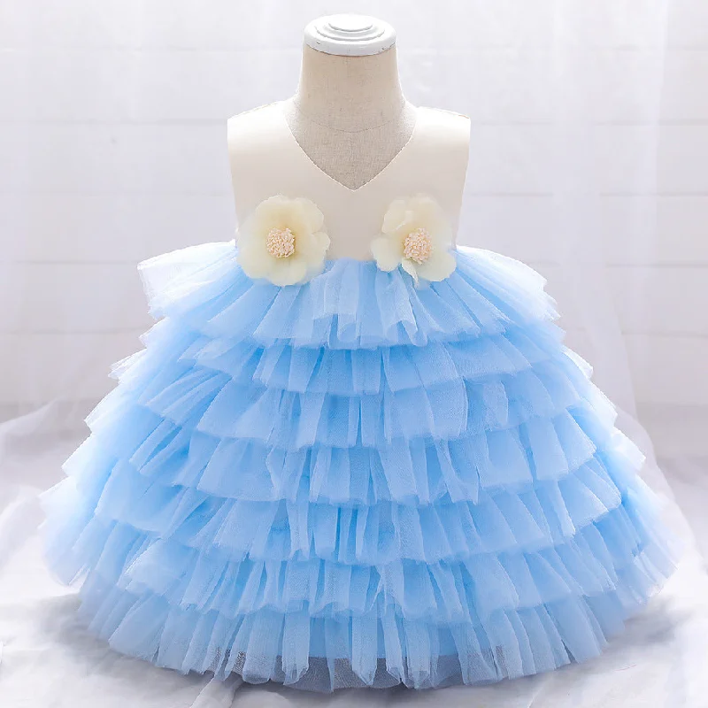 Baby Girl Birthday Party Dresses Toddler Fluffy Formal Princess Dress Turtleneck Neckline Stylish Baby Girl Birthday Party Dresses Toddler Fluffy Formal Princess Dress Turtleneck Neckline Stylish