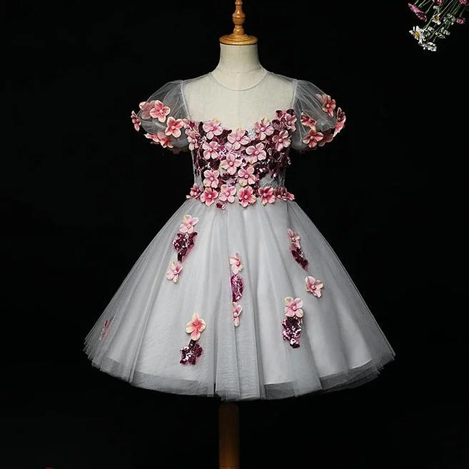 Flower Girl Dress Toddler Ball Gowns Lovely Printed Embroidery Soft Princess Party Dress Tunics Print Colorful Flower Girl Dress Toddler Ball Gowns Lovely Printed Embroidery Soft Princess Party Dress Tunics Print Colorful
