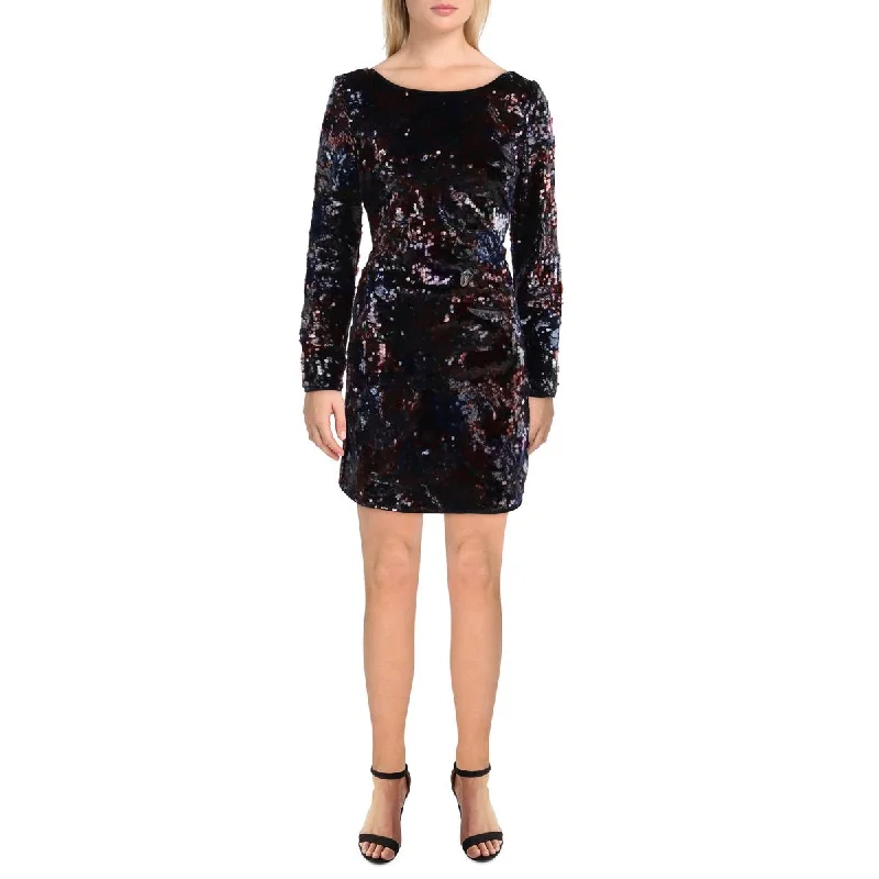 Marciano Womens Sequined Above Knee Cocktail And Party Dress Tunics Denim casual