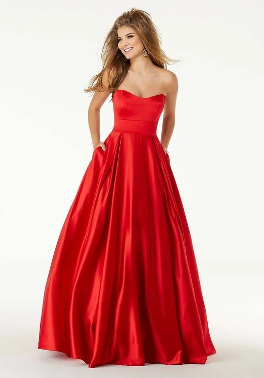 Mori Lee - 45090SC Strapless Sweetheart A-Line Evening Gown Tunics Chic elegant