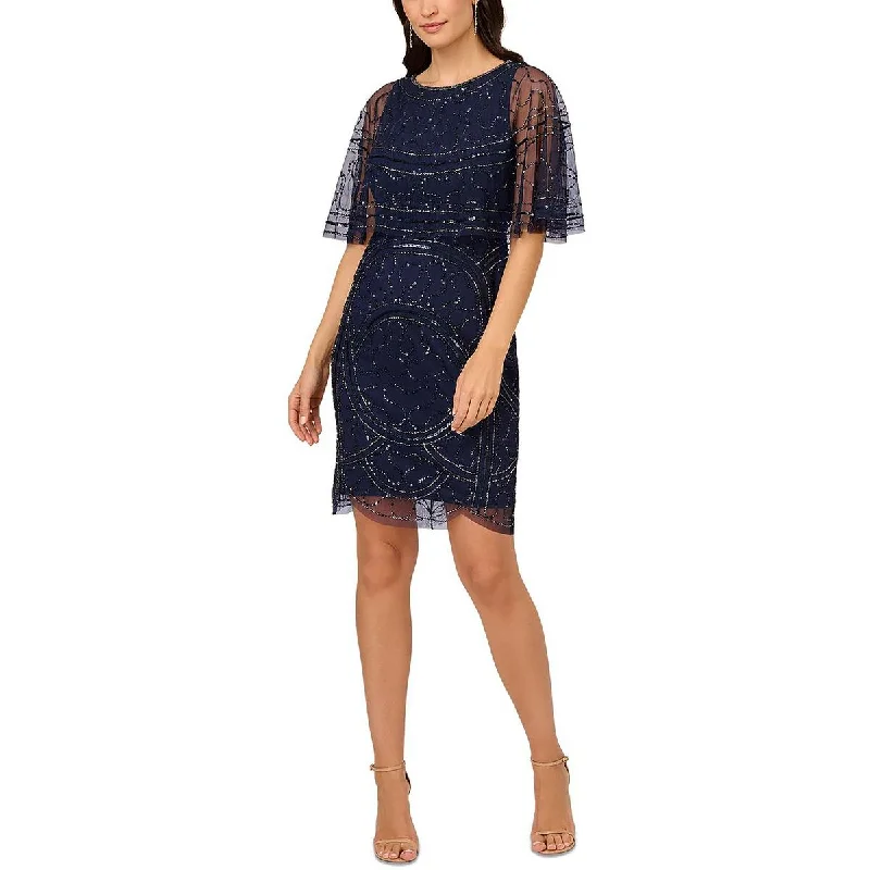 Papell Studio by Adrianna Papell Womens Mesh Sequin Cocktail And Party Dress Tunics Stylish modern Papell Studio by Adrianna Papell Womens Mesh Sequin Cocktail And Party Dress Tunics Stylish modern