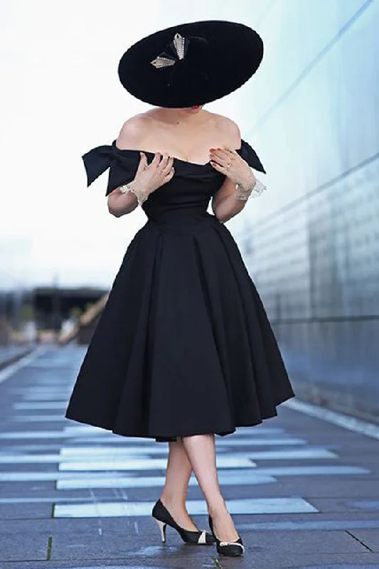 A-line Off-the-shoulder Cocktail Party Dress Tunics Sophisticated sleek