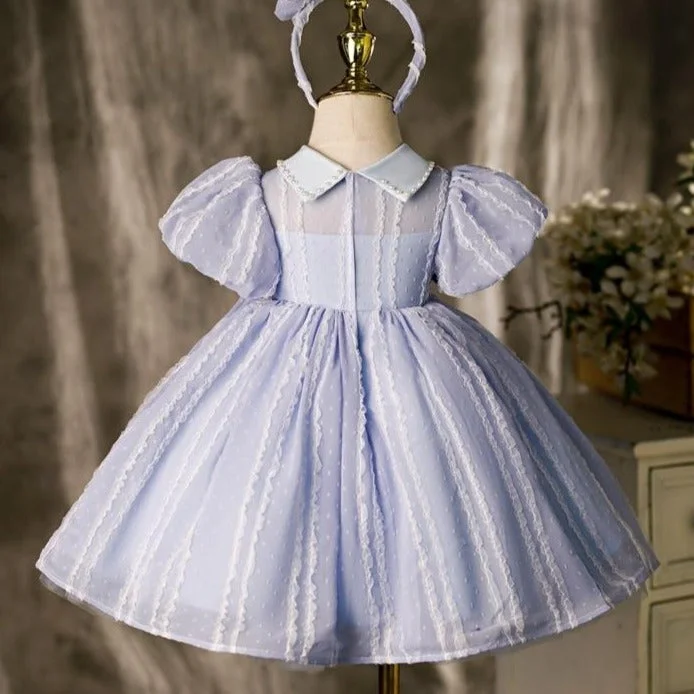 Baby Girl First Communion Dress Princess Party Dress Retro Formal Puff Sleeves Dress Tunics Party sparkling Baby Girl First Communion Dress Princess Party Dress Retro Formal Puff Sleeves Dress Tunics Party sparkling