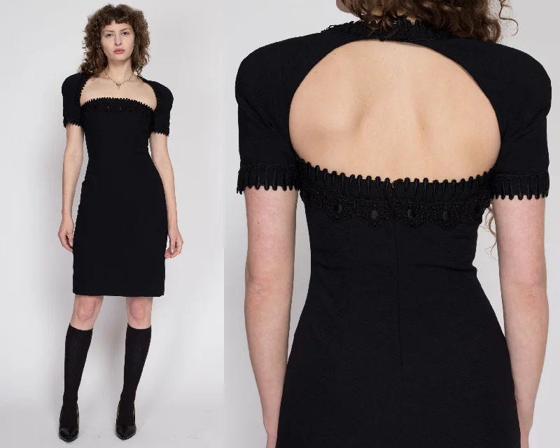 Small 80s Victor Costa Cutout Party Dress Petite Tunics Distressed trendy