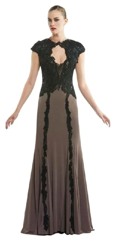 Sue Wong - N5430SC Keyhole Front Laced Evening Gown Tunics Vintage classic