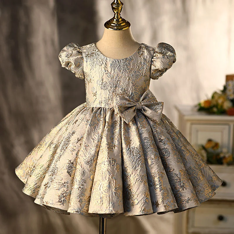 Girl Vintage Princess Dress Baby Girl Elegant Fluffy Birthday Party Dress Tunics Silk luxurious Girl Vintage Princess Dress Baby Girl Elegant Fluffy Birthday Party Dress Tunics Silk luxurious