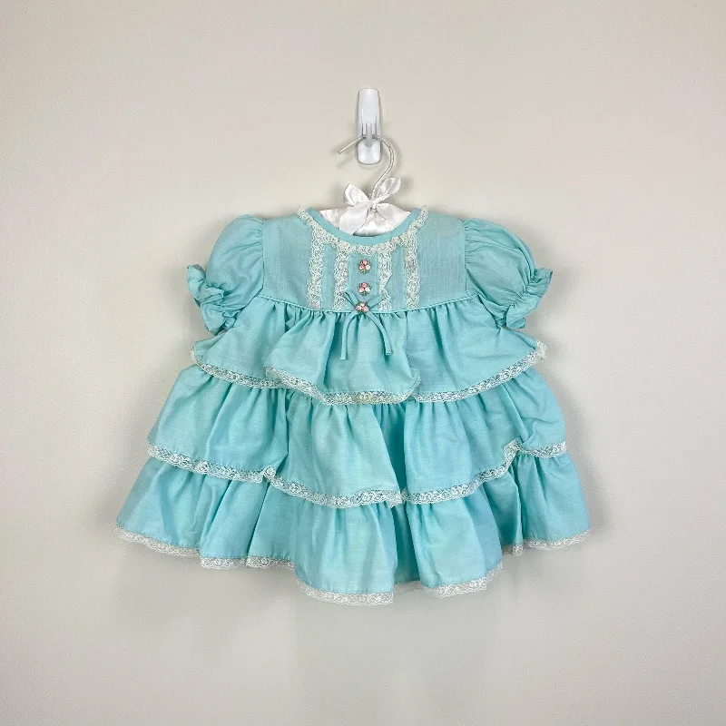 Vintage Fortrel For Children's Wear Blue Lace Party Dress 18 Months NWT Tunics Chic fashionable Vintage Fortrel For Children's Wear Blue Lace Party Dress 18 Months NWT Tunics Chic fashionable