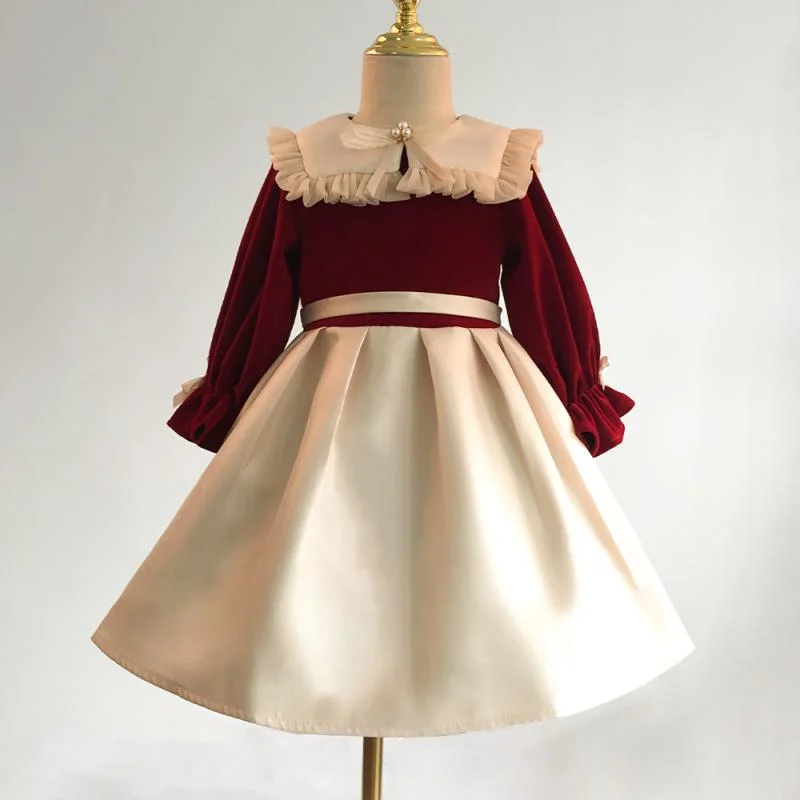Toddler Prom Dress Girl Birthday Party Ruffle Doll Collar Vintage Princess Cake Party Dress Off-the-shoulder Chic Trendy Toddler Prom Dress Girl Birthday Party Ruffle Doll Collar Vintage Princess Cake Party Dress Off-the-shoulder Chic Trendy